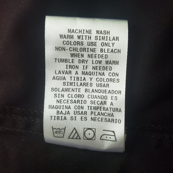 Black Wide-Leg Cargo Pocket Zip-Fly Lace-up Closure Women's Scrub Pant - Size MP - Picture 9 of 9